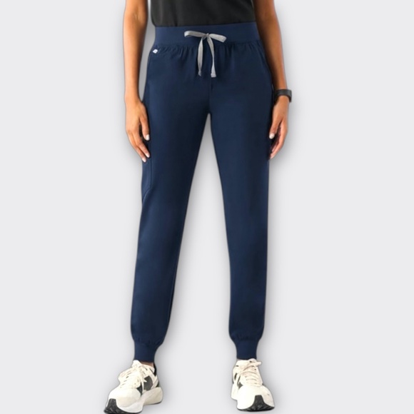 FIGS Women Scrub Pants | Zamora Jogger Navy Blue S Petite Nurse Workwear Medical - Picture 6 of 11